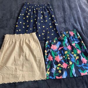 Last Chance/ 3 J.Crew Linen Skirts